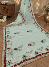 KcPc Georgette Traditional Saree with Elegant Gotapatti Work for Festive Wear