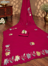 KcPc Georgette Designer Saree with Gota Work for Festive Wear