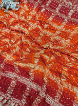 KcPc Designer Art Silk Bandhani Dupatta with Zari Weaving