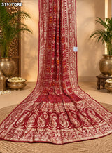 KcPc Art Silk Bandhani Dupatta Featuring Elegant Zari Weaving