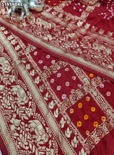 KcPc Art Silk Bandhani Dupatta Featuring Elegant Zari Weaving