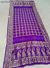 KcPc Traditional Art Silk Bandhani Dupatta with Zari Weaving