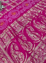 KcPc Art Silk Bandhani Style Dupatta with Zari Weaving