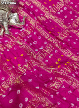 KcPc Art Silk Bandhani Style Dupatta with Zari Weaving