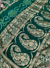 KcPc Art Silk Bandhani Dupatta with Traditional Zari Weaving