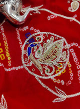 KcPc Ojariya Pila Chunri with Traditional Zardosi Work for Festive Wear