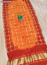 KcPc Traditional Bandhani Style Semi Gaji Silk Dupatta