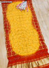 KcPc Designer Semi Gaji Silk Bandhani Style Dupatta