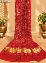 KcPc Semi Gaji Silk Bandhani Dupatta for Traditional Wear