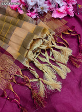 KcPc Banarasi Silk Kanjivaram Style Saree with Zari Border