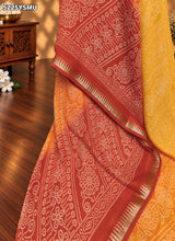 KcPc Georgette Bandhani Saree with Zari Border for Festive Wear