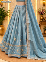 KcPc Traditional Tissue Silk Lehenga with Designer Gotapatti WorkRRF