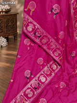 KcPc Dola Silk Karwa Chauth Style Saree with Traditional Zari Weaving and Ghunghru RPL