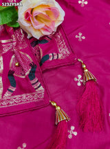 KcPc Dola Silk Karwa Chauth Style Saree with Traditional Zari Weaving and Ghunghru RPL