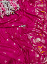 KcPc Dola Silk Karwa Chauth Style Saree with Traditional Zari Weaving and Ghunghru RPL