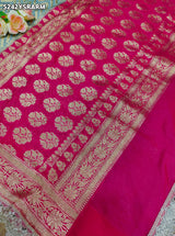 KcPc Banarasi Khaddi Georgette Designer Saree with Diamond Lace Work and Blouse for Festive Wear