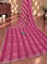 KcPc Tissue Silk Designer Saree with Diamond Work and Blouse for Office Wear
