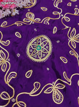 KcPc HO Silk Festive Saree with Traditional Gota Patti Work and BlouserRKSH