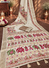 KcPc Banarasi Silk Kalamkari Style Saree with Traditional Zari Weaving for Festive Wear SON