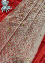 KcPc Tissue Silk Designer Embroidery Work Festive Wear Saree with Blouse