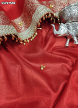 KcPc Tissue Silk Designer Embroidery Work Festive Wear Saree with Blouse