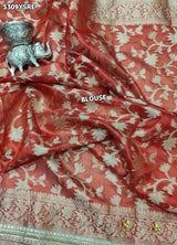 KcPc Tissue Silk Designer Embroidery Work Festive Wear Saree with Blouse