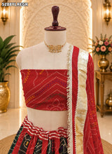 KcPc Georgette Bandhani Style Lehenga with Traditional Gota Work for Festive Wear