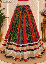 KcPc Georgette Bandhani Style Lehenga with Traditional Gota Work for Festive Wear