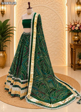 KcPc Designer Georgette Bandhani Lehenga with Beautiful Traditional Gota Work
