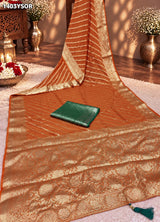 KcPc Traditional Khaddi Georgette Leheriya Saree with Classic Ethnic StyleVSH