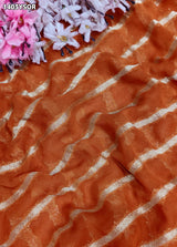 KcPc Traditional Khaddi Georgette Leheriya Saree with Classic Ethnic StyleVSH