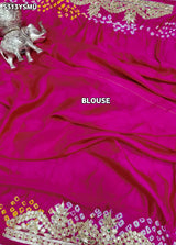 KcPc Semi Gaji Silk Bandhani Gotapatti Traditional Festive Saree with BlouseRGC