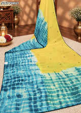 KcPc Georgette Printed Designer Saree for Festive Wear with BlouseSWC