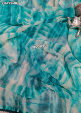 KcPc Georgette Printed Designer Saree for Festive Wear with BlouseSWC