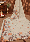 KcPc Tissue Silk Kalamkari Style Festive Wear Saree with Tari WorkSTL