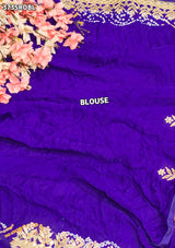 KcPc Pure Gaji Silk Ghatchola Bandhani Saree with Heavy Gotapatti Work for Traditional WearAMT