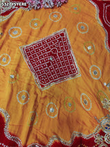 KcPc Gaji Silk Traditional Gotapatti Work Saree for Women with BlouseRGC