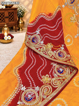 KcPc Gaji Silk Traditional Gotapatti Work Saree for Women with BlouseRGC