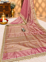 KcPc Tissue Silk Banarasi Style Embroidery Ghunghru Work SareeRGC