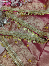 KcPc Tissue Silk Banarasi Style Embroidery Ghunghru Work SareeRGC
