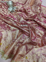 KcPc Tissue Silk Banarasi Style Embroidery Ghunghru Work SareeRGC