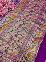 KcPc Pure Khaddi Georgette Kalamkari Style Zari Weaving Traditional Designer Saree for Festive Wear ASIF