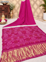 KcPc New Gaji Silk Traditional Bandhani Style Saree RAB