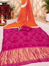 KcPc Latest Gaji Silk Traditional Bandhani Style Saree RAB