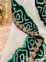 KcPc New Gaji Silk Bandhani Saree with Traditional Gotapatti Work
