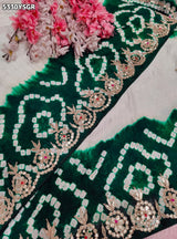 KcPc New Gaji Silk Bandhani Saree with Traditional Gotapatti Work