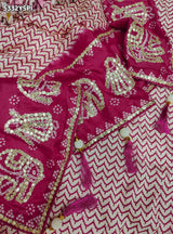KcPc New Munga Silk Designer Saree with Traditional Gotapatti Work AMT