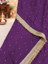 KcPc Tissue Silk Designer Saree with Beautiful Embroidery Work for Festive Occasions ASH