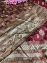 Kcpc Banarasi Silk Designer Zari Weaving Saree with Blouse for Festive Occasions KOKI