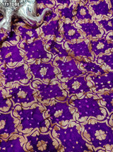 KcPc New Pure Khaddi Georgette Upada Neemzari Bandhej Dupatta Purple